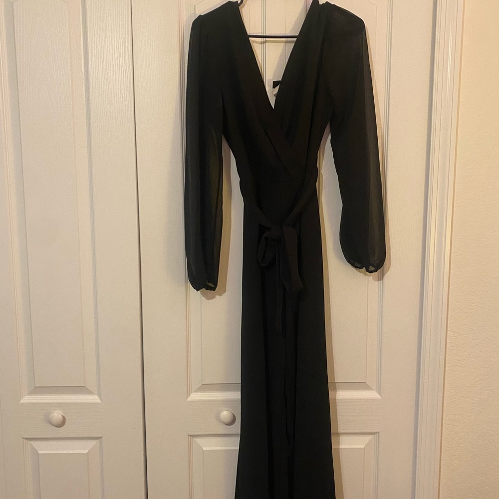 Cute dressy jumper with sheer sleeves